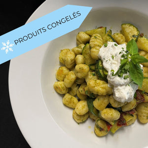 
                  
                    Gnocchi sauté aux courgettes et basilic
                  
                