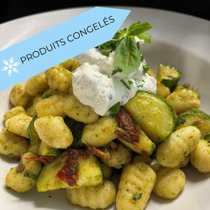 
                  
                    Gnocchi sauté aux courgettes et basilic
                  
                